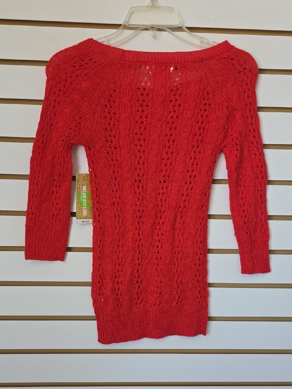Metallic Red Knit Sweater - Picture 2 of 5